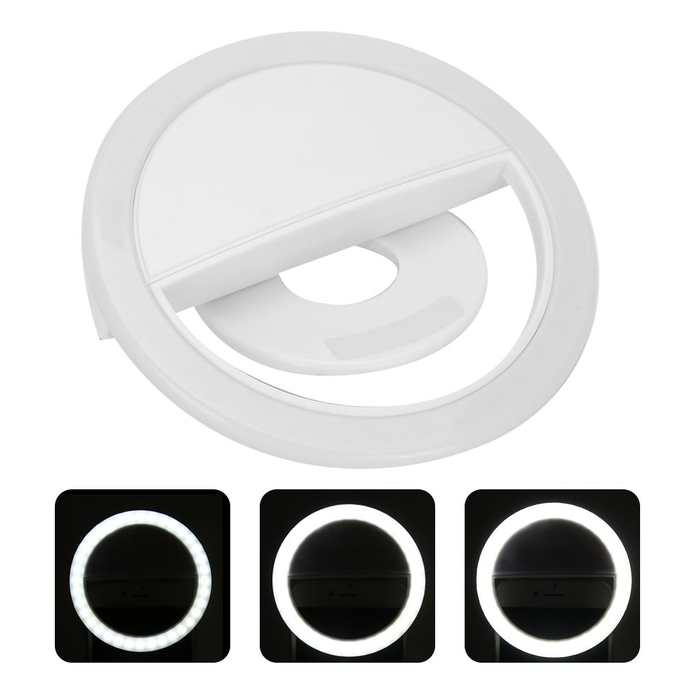 Mobile Phone Fill Light Dimmable LED Circle Lamp USB Rechargeable Live Streaming Light