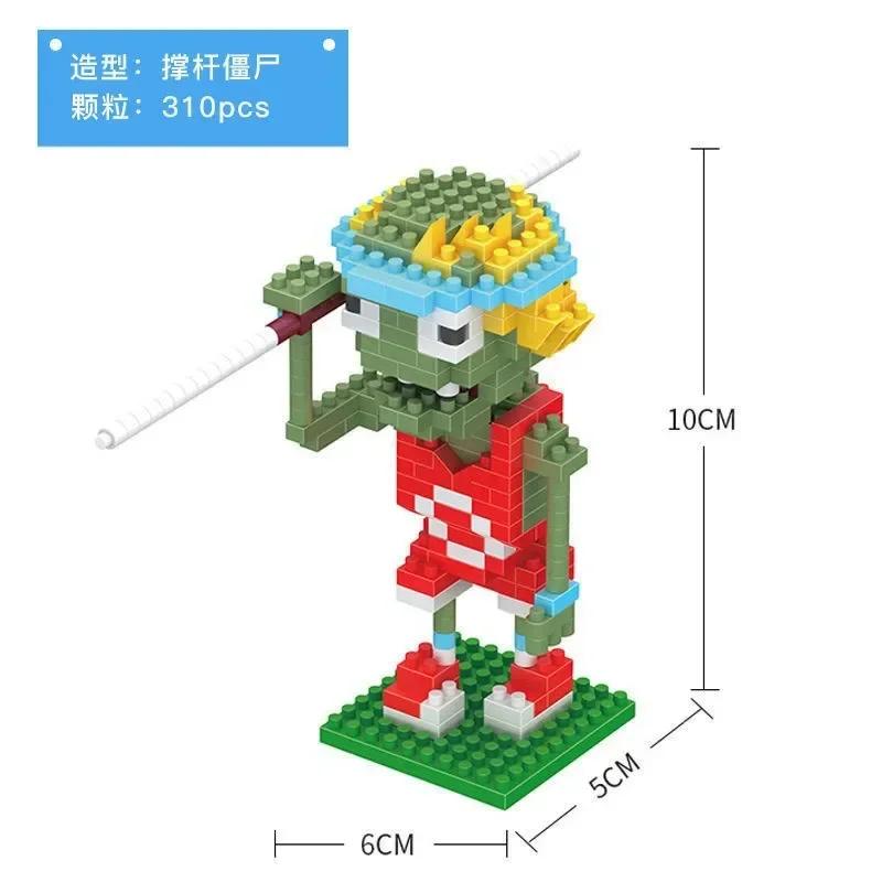 Non-Toxic Plants Vs Zombies Blocks Small Cartoon Mini Building Block Peashooter Sunflower Chomper Assemble Action Model Doll Toy For Kids