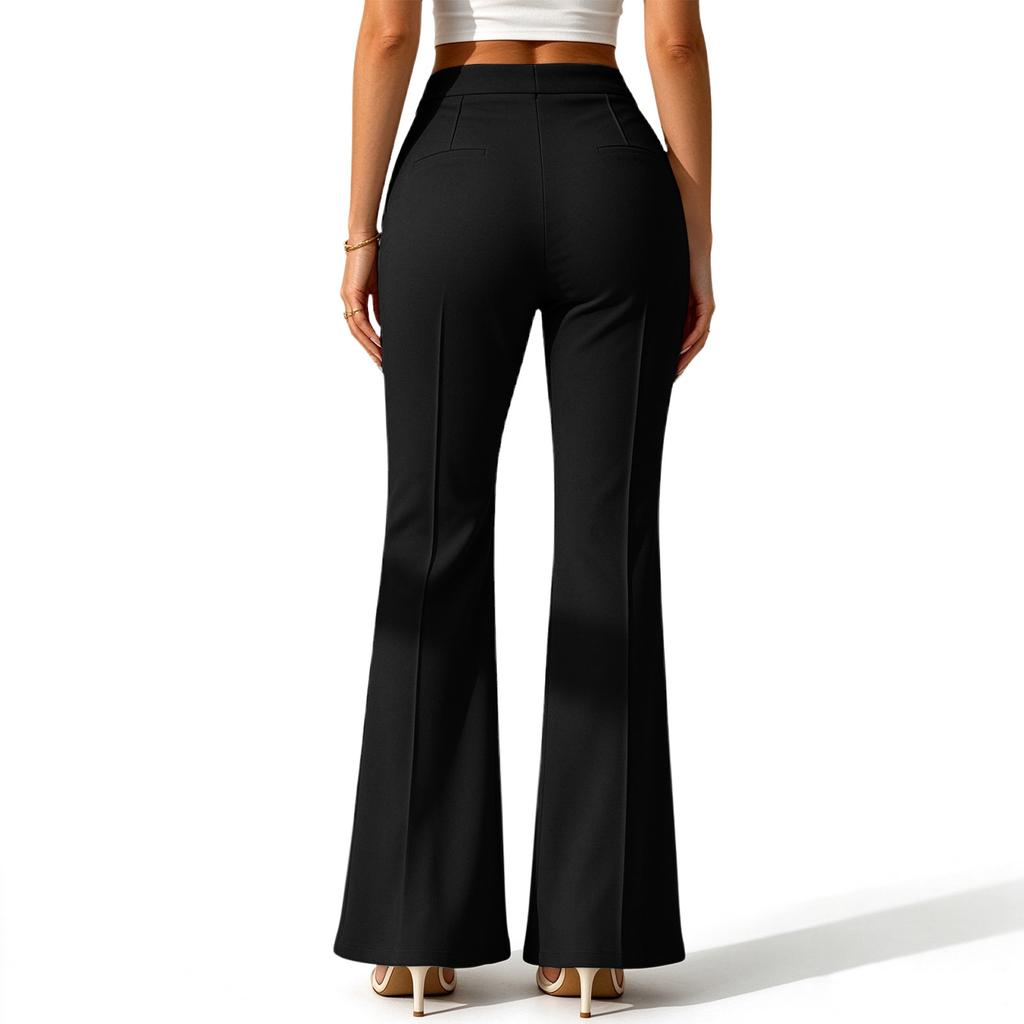 Women's Color Wide Leg Business Pants Loose Fit Straight Leg Trousers