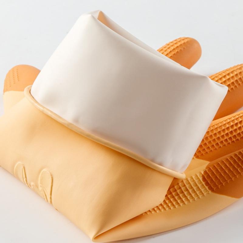 1 Pair Colorful Household Cleaning Gloves, Kitchen Dishwashing Gloves, Non-Slip Household Gloves, Suitable For Small Large Hands