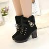 Fashion Suede Women Boots Winter Designer High Heels Shoes for Women 2025 New Short Plush High Platform Ankle Boots Elegant Botas Mujer
