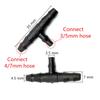 4/7mm to 3/5mm Reducing Tee Water Quick Coupling Barbed Coupling Water Hose Connectors Garden Accessories Hose Fittings 40 Pcs