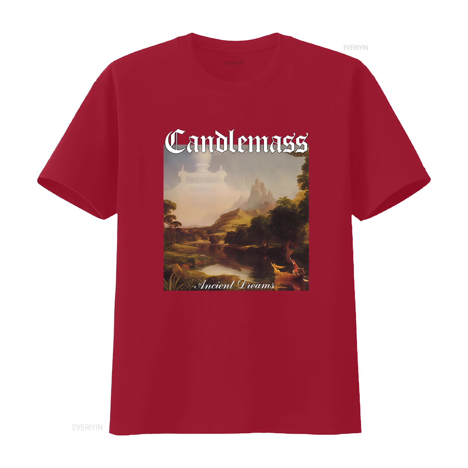

Hot CANDLEMASS Ancient Dreams T Shirt Fantasy Landscape Design for Men NG503 vintage Washed Soft homme Slightly S