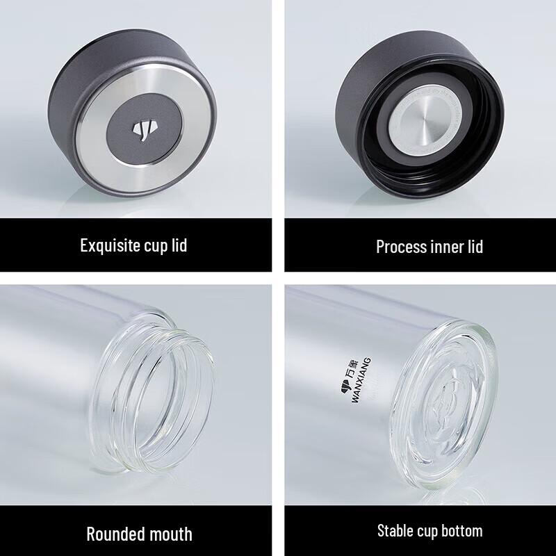 WANXIANG Double-Walled Borosilicate Glass Tumbler
