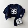 Spring & Autumn Kids' Casual Letter Sweater Set: Comfortable Round Neck Two-Piece for Boys & Girls