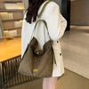 Solid Color PU Zipper Fashion Shoulder Bag Soft Multifunctional Travel Large Capacity Crossbody Feminine Bag
