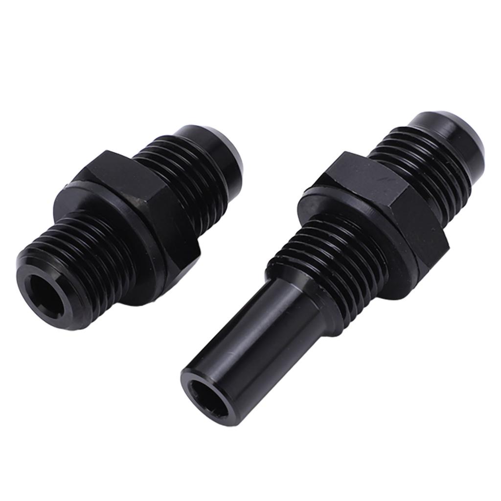 1Pair 6AN‑1Celsius4NPS   Oil Cooler Adapter Fitting Aluminium Alloy Rustproof Black