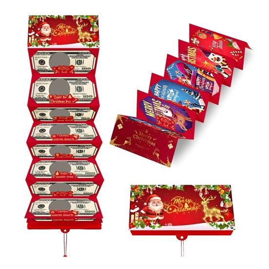 Christmas Surprise Money Holder with Envelopes Cash Gift Card Holder with