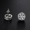 Popular Full Diamond Hip Hop Stud Earrings Round Microencrusted Zircon Threaded Ears Men'S Earrings Earrings