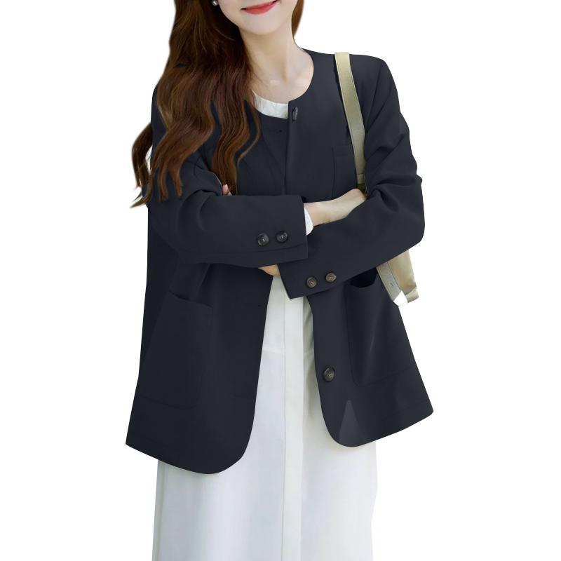 ZANZEA Women Casual Round Neck Long Sleeve Loose Thin Cardigan Outwear