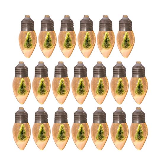 Christmas Snow Ball String Lights Vintage 10/20 LED Bulbs String Light with Snow Scene for Home Patio Fireplace Xmas Tree Decor