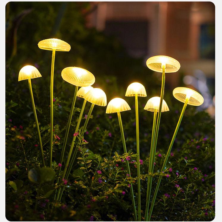 

Solar Jellyfish String Lights – Outdoor Garden & Balcony Decoration 6 Warm Mushroom Heads
