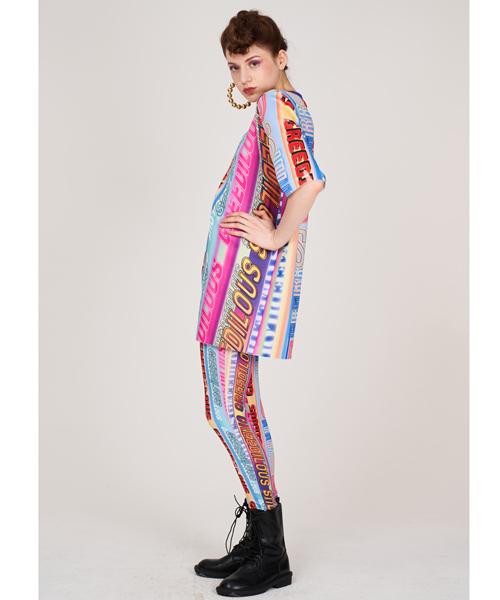 GREEDILOUS Letter Stripe Dress