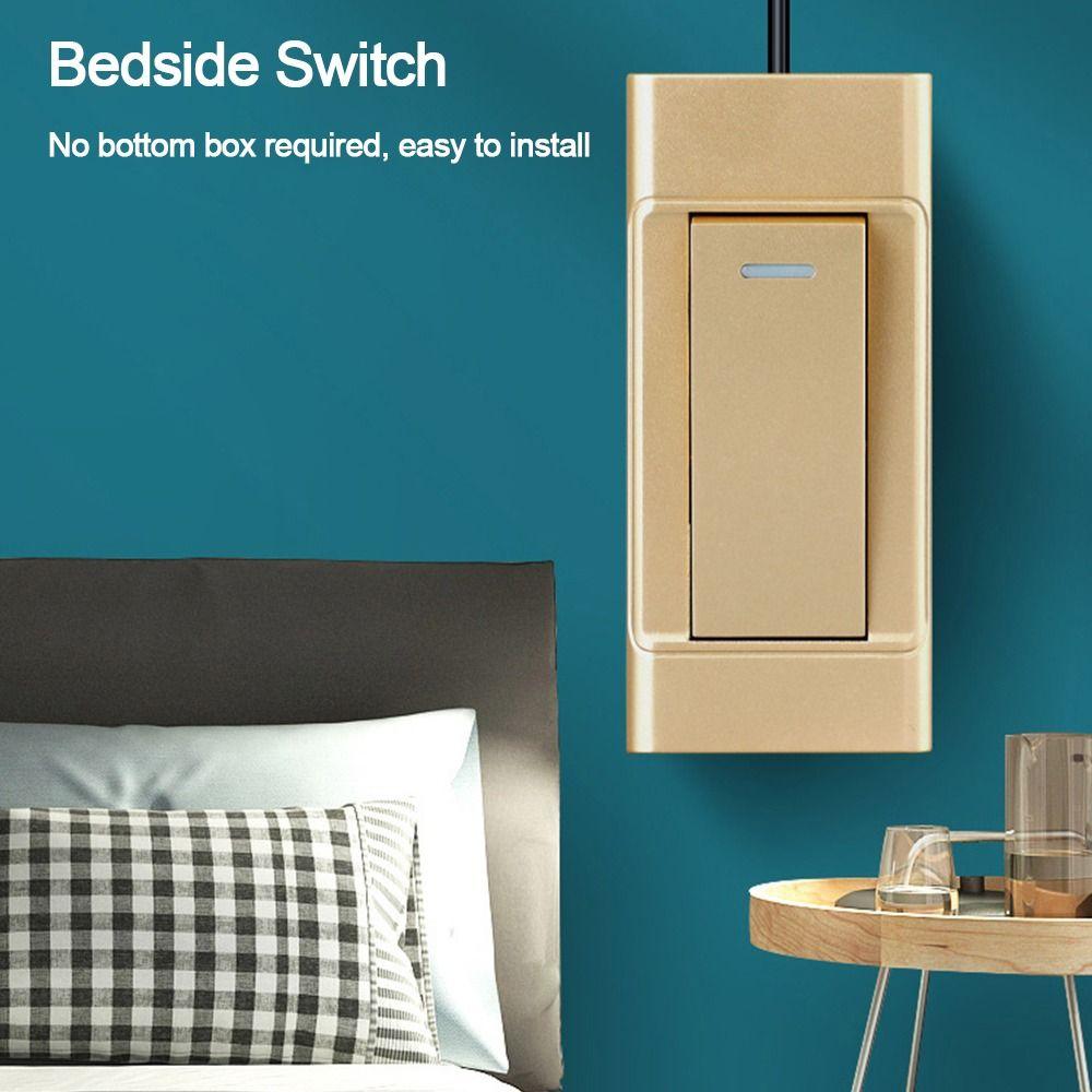Bedroom Bedside Lamp Button Surface Mount Switch Installation Bedside Bedside Switch Switch Panel