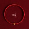 Pure Gold 999 Zodiac Red String Bracelet with Luck Beads for Baby's Full Moon or New Year