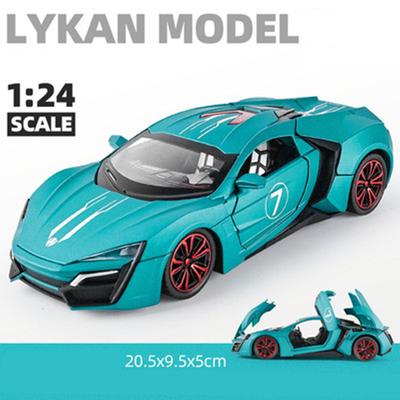 1:24 Ölçekli Lykan Hypersport Alaşım Spor Araba Modeli, Simülasyon Ses Işığı Koleksiyonu ile Döküm Oyuncak Metal SuperCar Modeli Çocuk Hediye