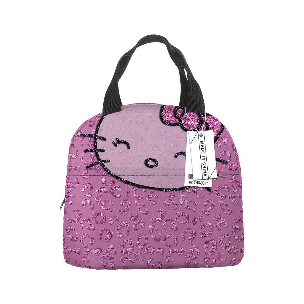 Hello Kitty Lunch Bag Large Capacity Rice Bag Bento Bag Tote Bag Waterproof Lunch Box Insulation Bag