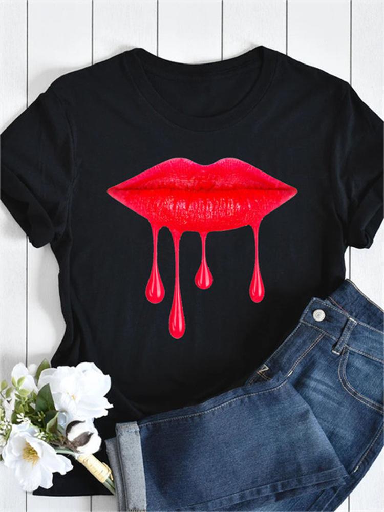 Maycaur New Nail Polishl Womens Fashion Tops s Girls Streetwear Casual Short Sleeve Tshirts Womens Tshirts FeUnisex Tops Tee S