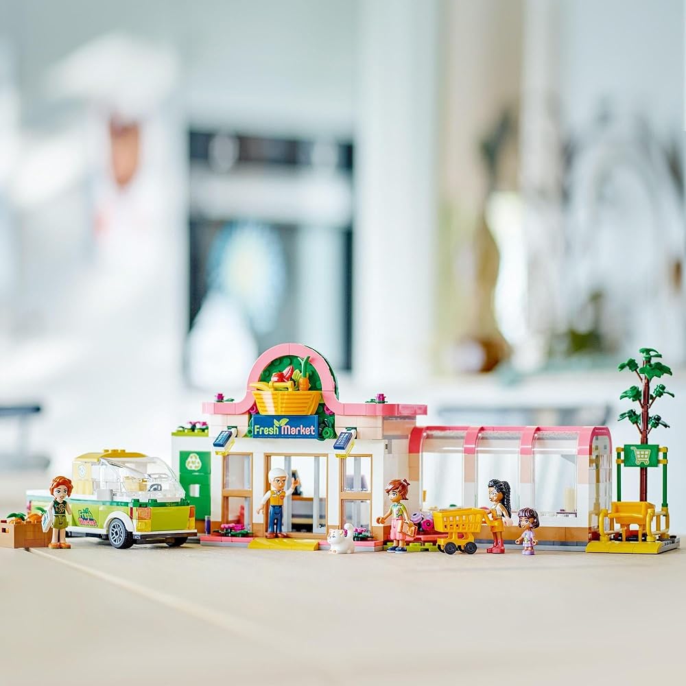 LEGO Loja Orgânica Amigos 41729 Brinquedo de Blocos de Construção para Brincadeiras de Faz de Conta Idades 8+