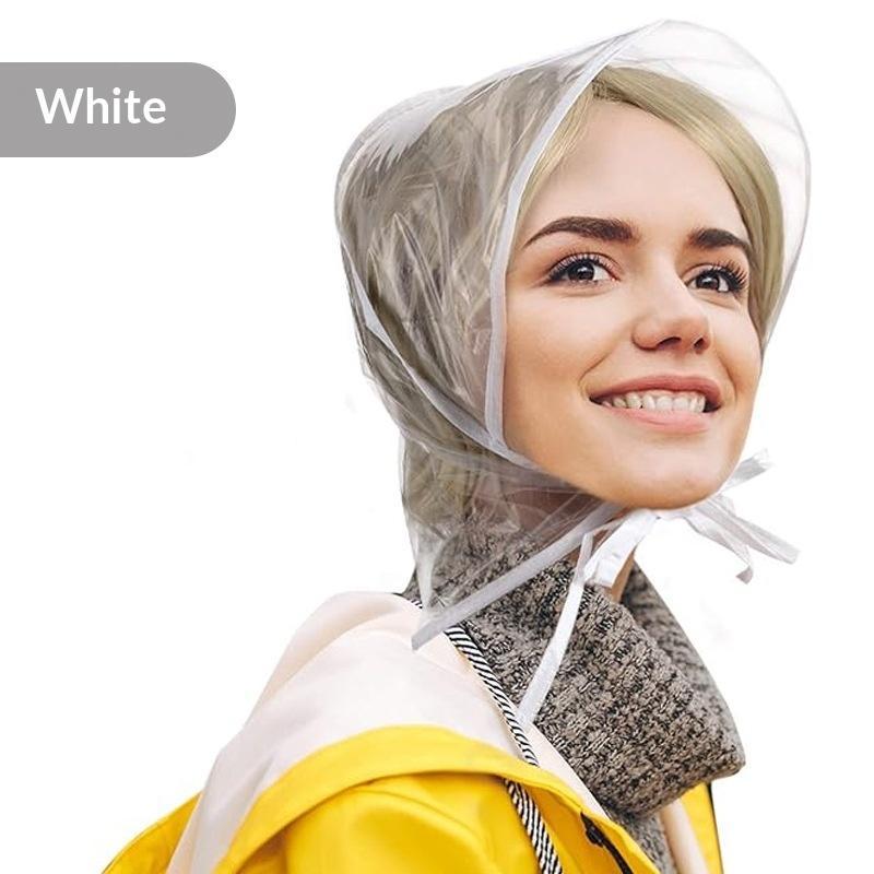 Clear Reusable Waterproof Rain Hat With Wide Brim For Women Lady Outdoor Travel Hiking Gardening Shopping Beach Wind Protection