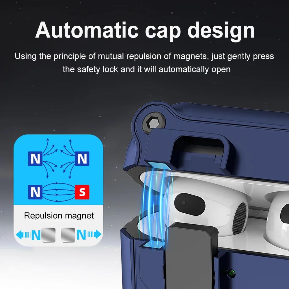 Earphone Case For Airpods 4 2025 Bluetooth Headphones Cover 3D Protective Shell Skin Box With Keychain Full Body Protcetive Case