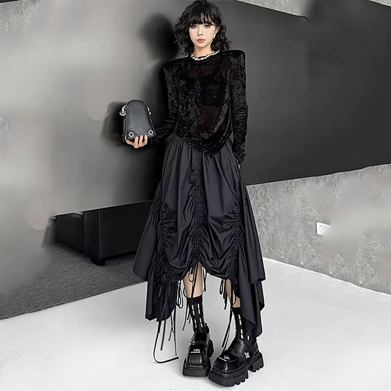 Xitao Drawstring Irregular Elastic Waist Skirt  ZMY1080