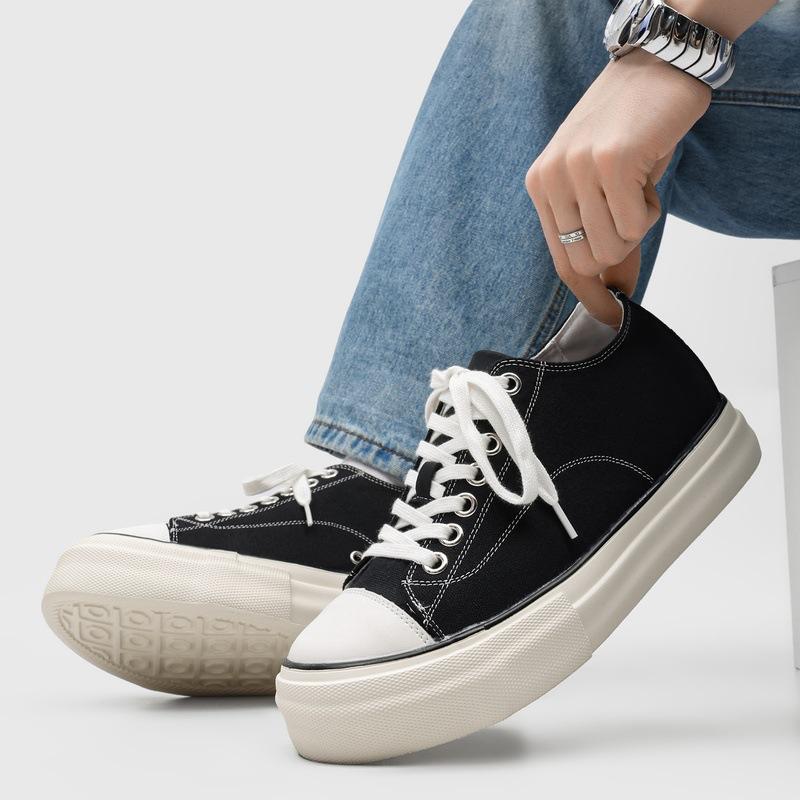 CM invisible inner heightening canvas shoes men's breathable low-top board shoes
