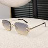 Chic Metal Frame Square Sunglasses With Pc Lenses For Outdoor And Party Wear