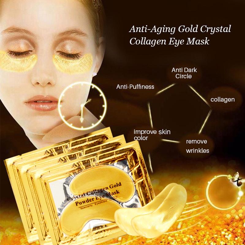 Collagen Moisturizing Eye Mask Relieve Dark Circles Eye Bag Gold Anti-Aging Eye Mask10pcs