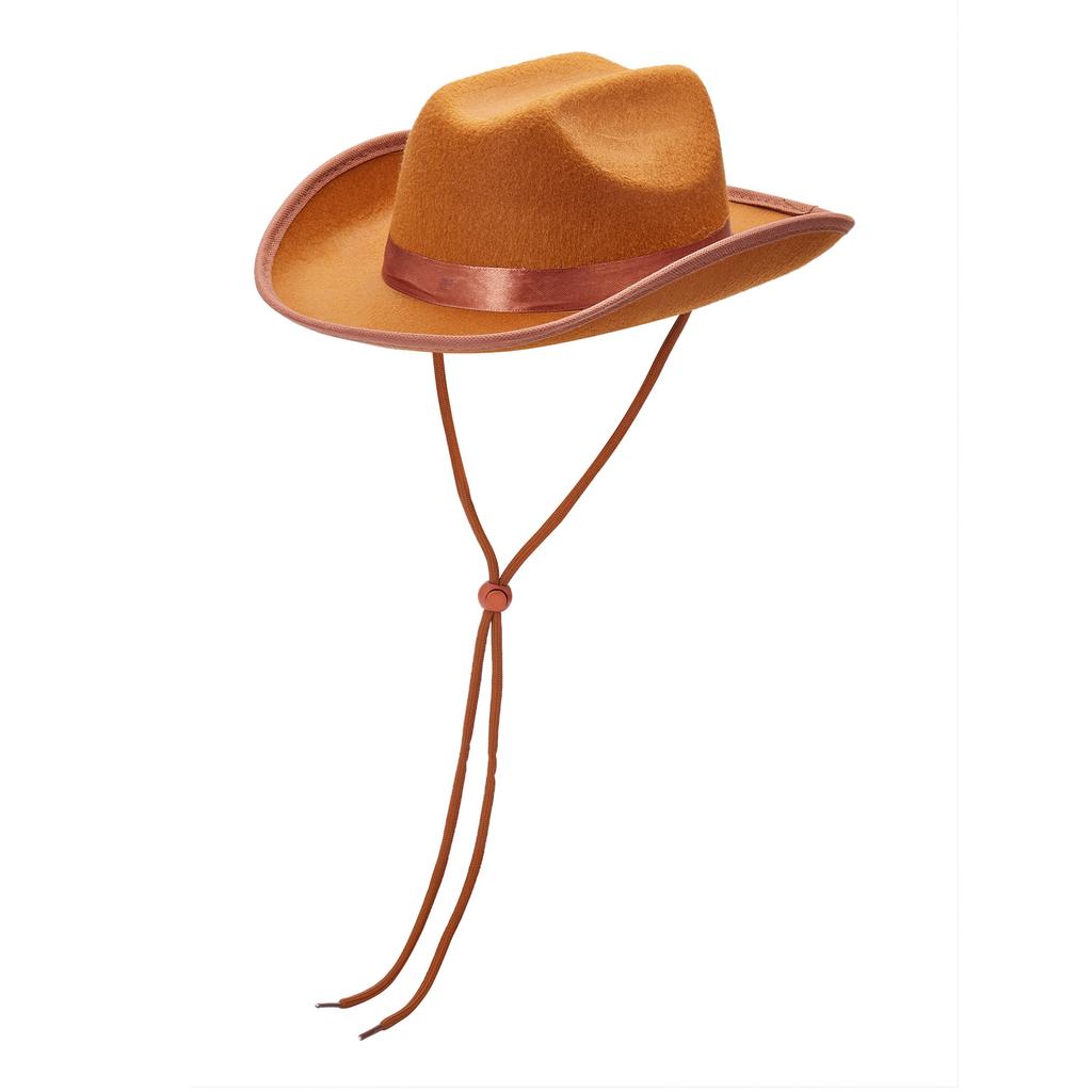 Cowboyhoeden voor Meisjes en Jongens, Brede Rand, Western Cowgirl Hoed met Verstelbaar Bandje, Kostuumaccessoires