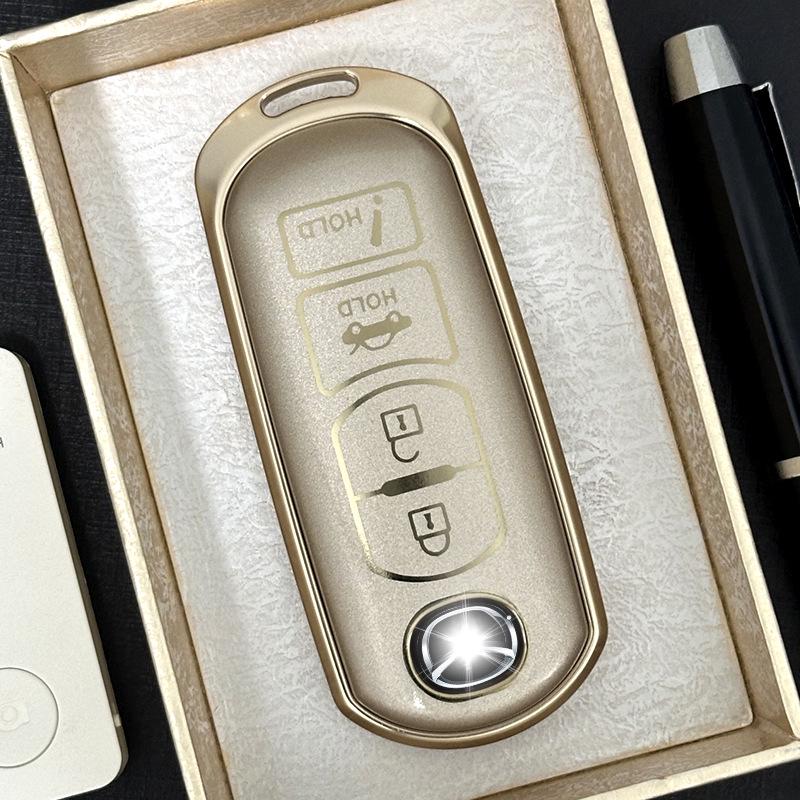 Nyckelfodral i aluminiumlegering för Mazda Atenza, CX-3, CX-5, Ruiyi, MX-5 och Angkesaila med nyckelpåse-spänne.