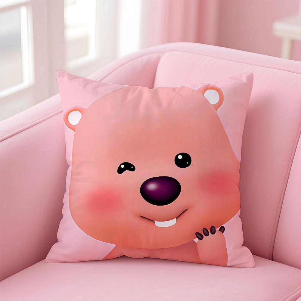 cute L-loppyS Cushion Cover Comfortable Reversible Pillow Cover Ideal for Car Sofa Bedroom & Beyond