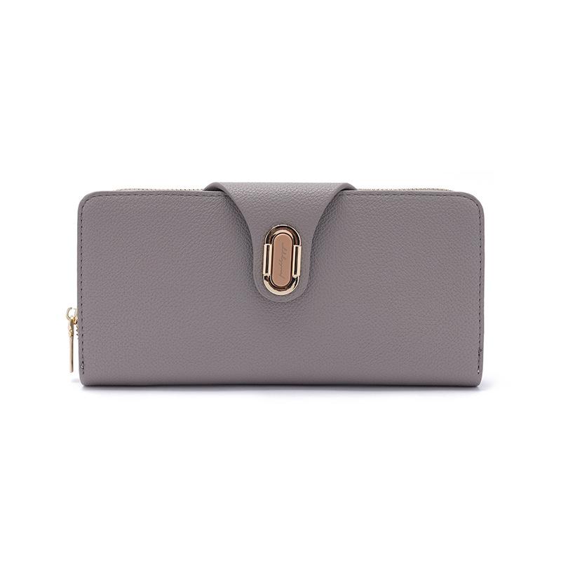 Wallet Long Versatile Buckle Folding Mobile Wallet with Multiple Card Slots  Ticket Holders