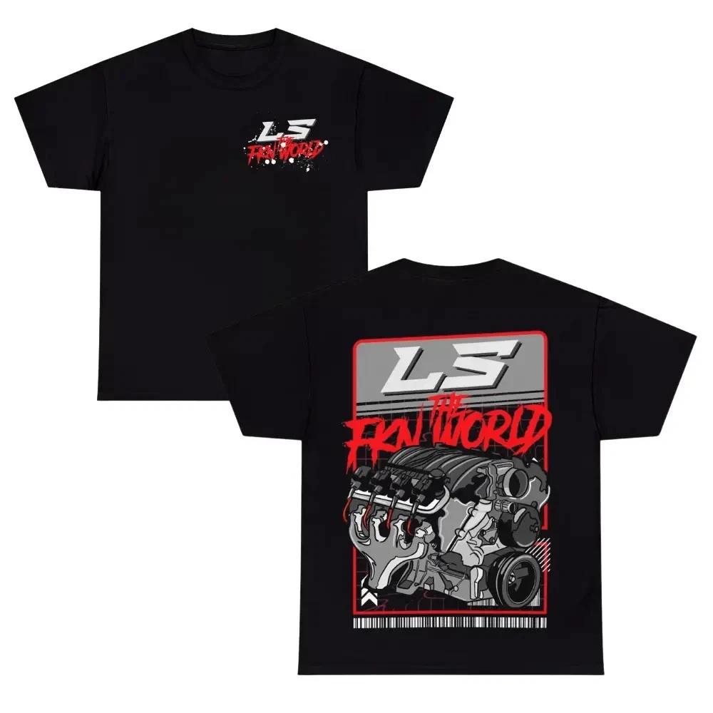 LS V8 Engine Graphic T-Shirt Car Guy Performance Racing Tee1 2XL