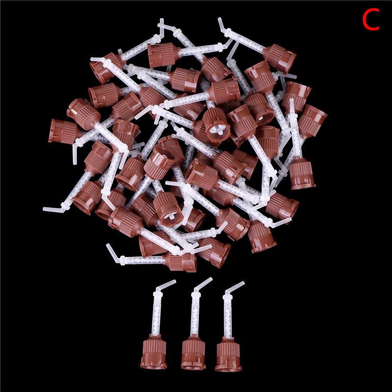 50 Pcs Dental Materials Impression Mixing Tips Silicone Rubber Mix Head
