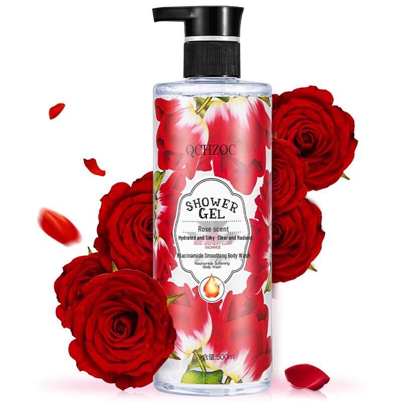 QCHZOC Rose Niacinamide Brightening Shower Gel (3 X 500ml)