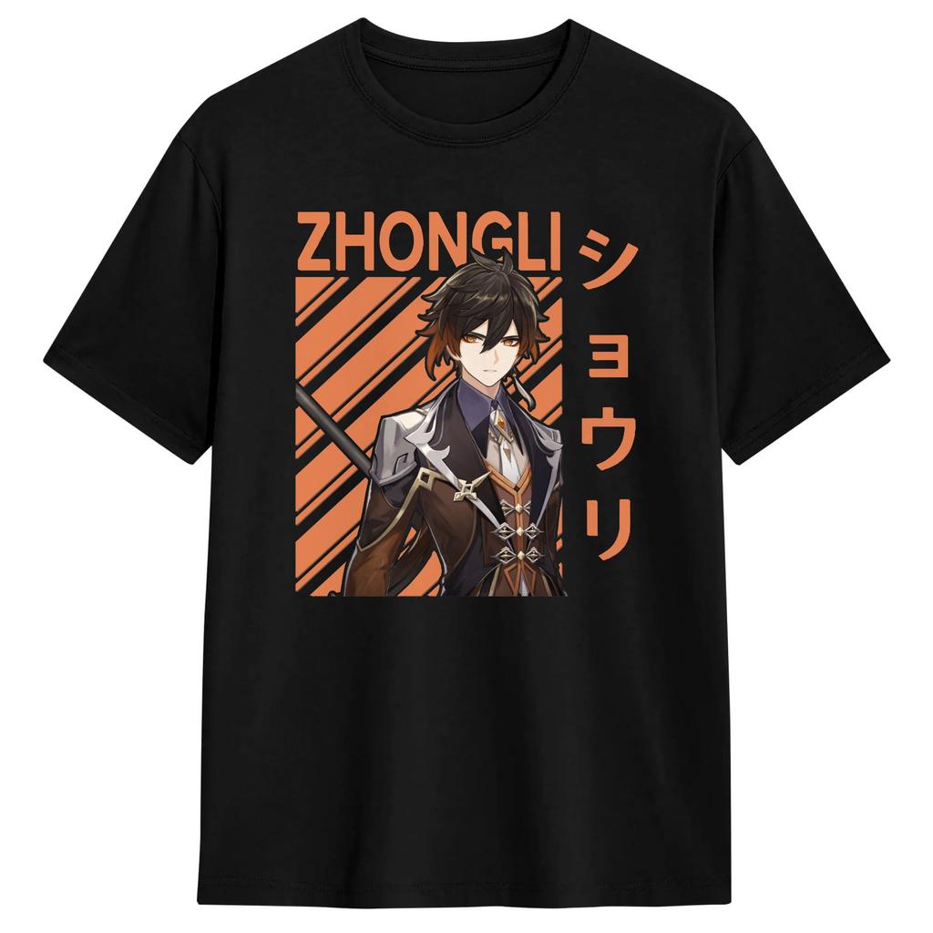 Unisex Unisex Wanderer Cat Neko Cat Long T Shirts Genshin Impact Cotton Clothing Vintage Short Sleeve Crewneck Tees Gift TShirts