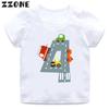 Hot Sale Different Car Print Funny Boys Clothes 1 2 3 4 5 6 7 8 9 Years Birthday Number Cartoon Kids T shirt Baby Girls TShirts