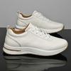 Fashion Genuine Leather Casual Shoes for Men New Lace-up Sneakers Versatile Male Skateboard Footwear Breathable Sports Shoes Trainers
