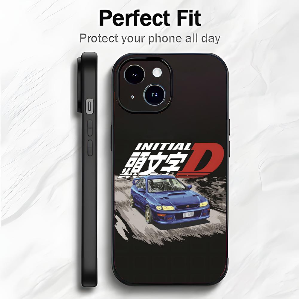 Racing Classic Japanese Anime I-Initial D Phone Case Phone Case Soft Packaging Lightweight For iPhone17 16 15 14 13ProMax