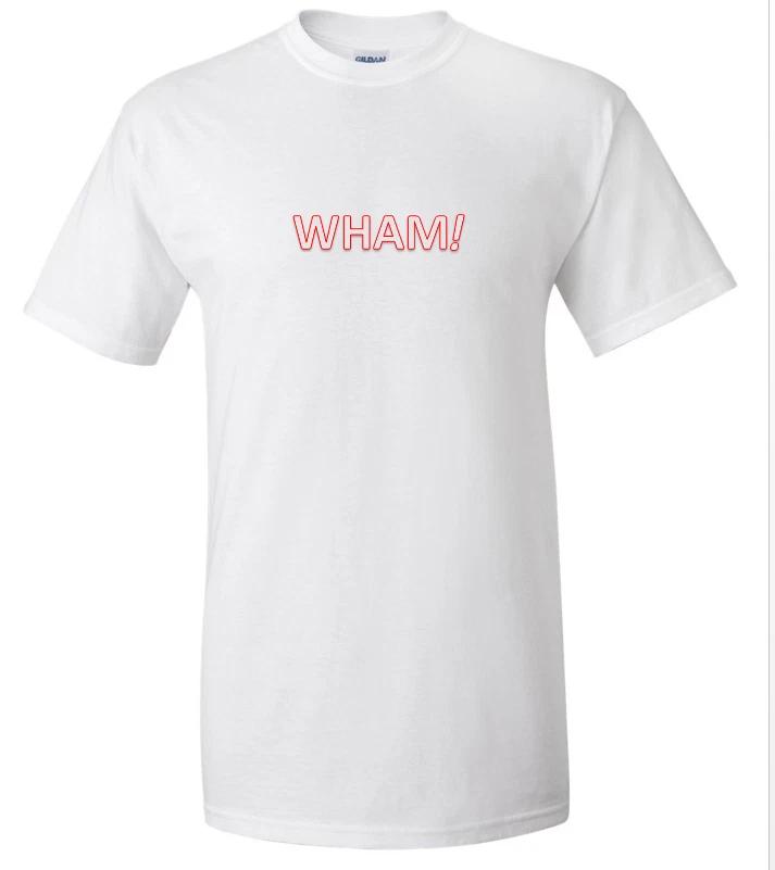 

Wham! English Pop Duo Music Logo Men s White T-Shirt White Red Shirt S - 5XL M