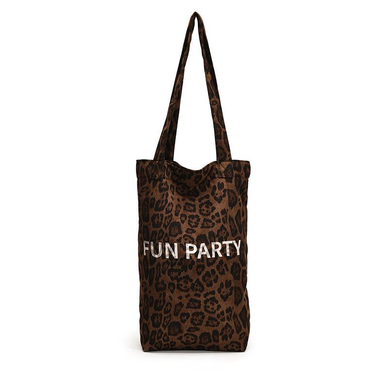 Retro leopard print shoulder bag, commuter bag, tote bag, fashion bucket bag, women's casual autumn and winter large-capacity bag.