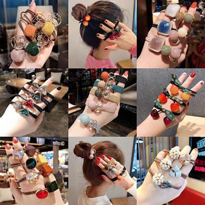 Koreanische Mode einfache tägliche Frauen elastische Haargummi Gummiband süße Haarseil