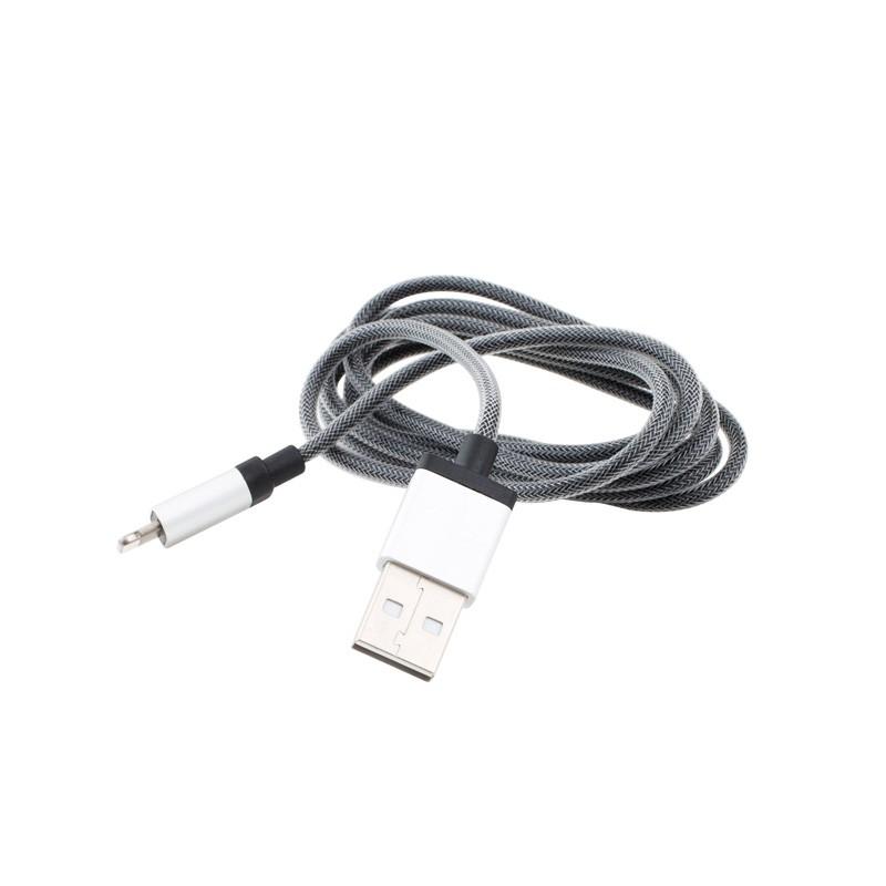 Dynabass - Usblight01 - USB Lightning Cable - Apple MFi Certified - Braided Nylon - 1.2m - Metal Connectors
