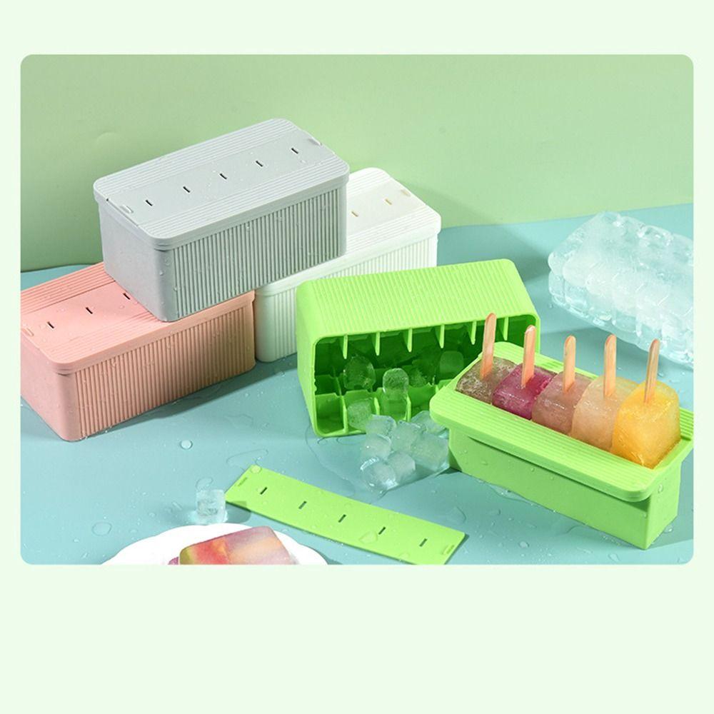 DIY Ice Cream Maker 2IN1 Press-Type Ice Maker Durable Silicone Ice Cube Tray Ice Cream