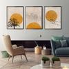 Burnt Orange Sun Silhouette Minimalist Abstract Posters Prints Canvas Painting Wall Art Pictures for Living Room Home Decor