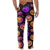 Men's Knitted Halloween Print Pocket Casual Pants Pajama Pants