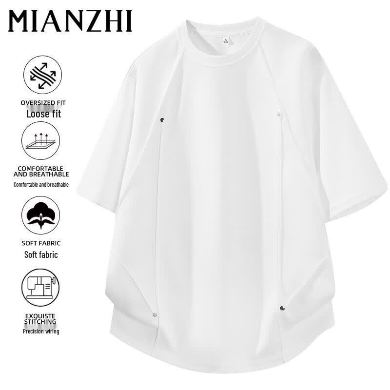 Mianzhi Men s Premium Breathable Round Neck T-Shirt L