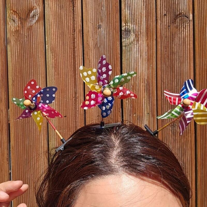 Pinwheel hair clip 1p photo prop decorative pin