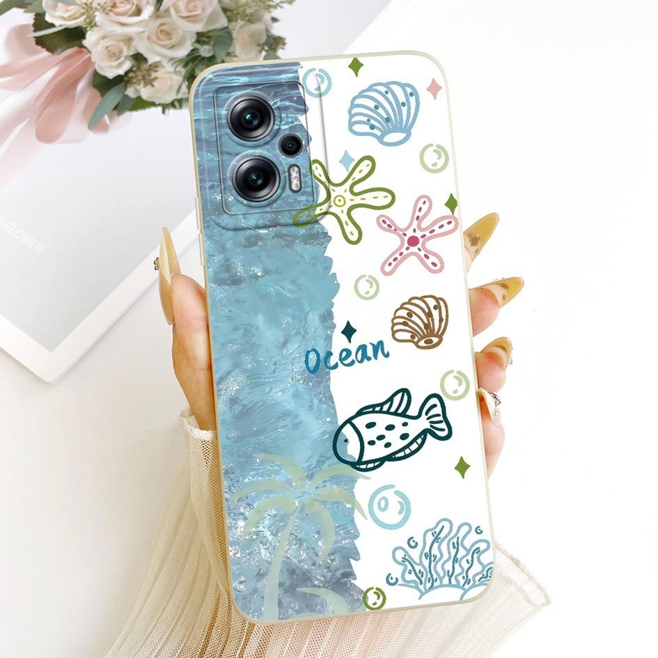 For Xiaomi Redmi Note 11T Pro 5G Case Note 11T Pro+ K50i Cover Luxury Painted Soft Silicon Phone Case For Xiaomi Poco X4 GT Capa